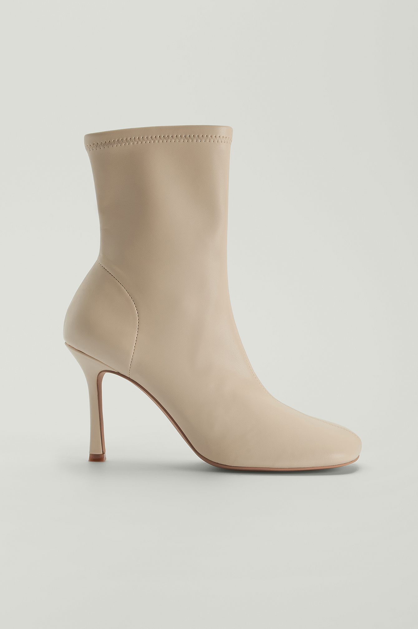 Womens Beige Heeled Boots | NA-KD