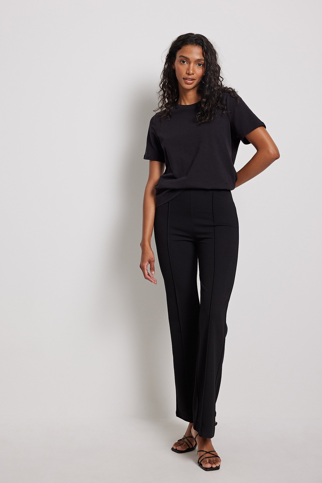 Buy Women Black Regular Fit Solid Bootcut Trousers online  Looksgudin