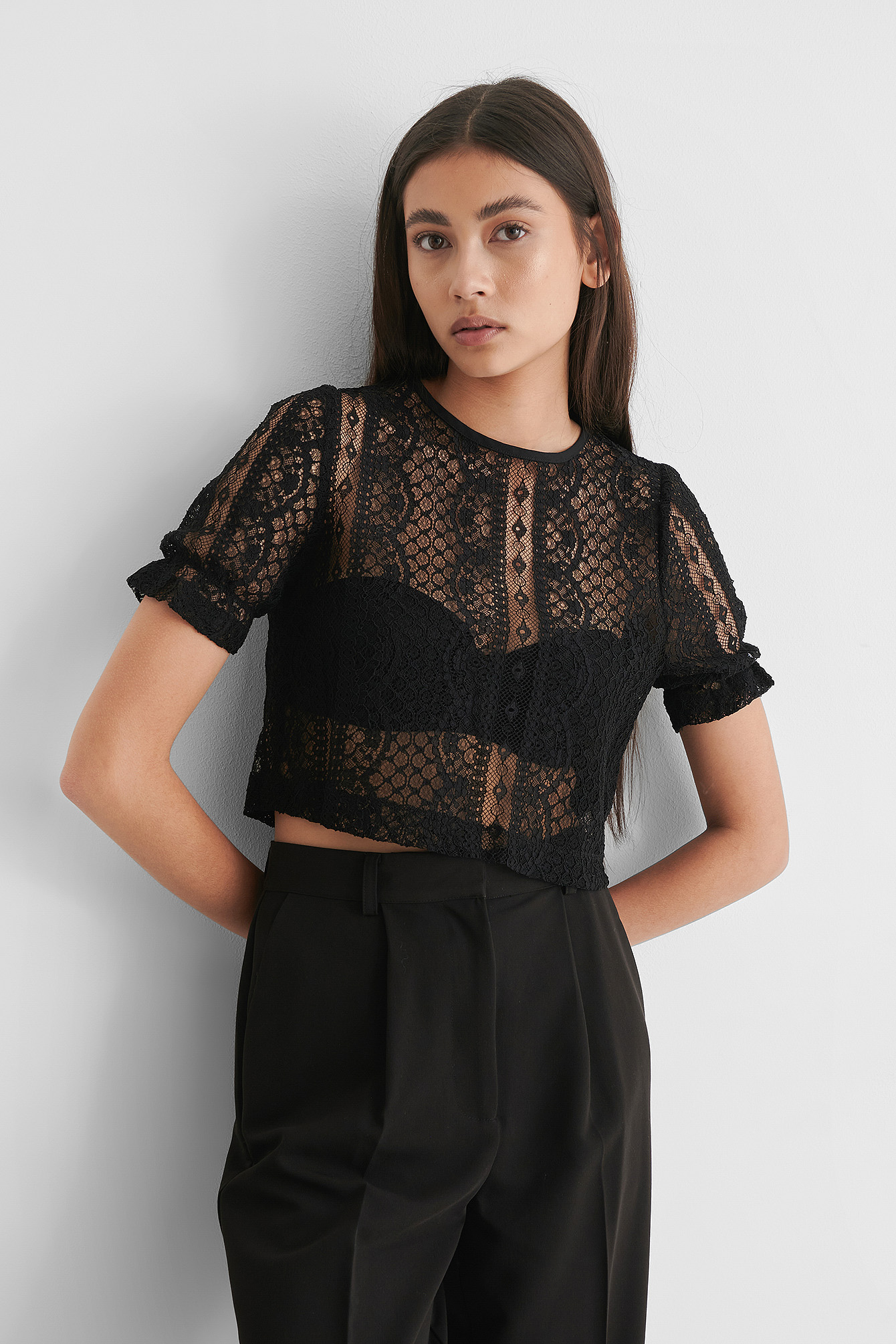 cap sleeve lace top