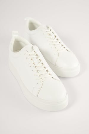 Slim Laces Court Trainers White | NA-KD