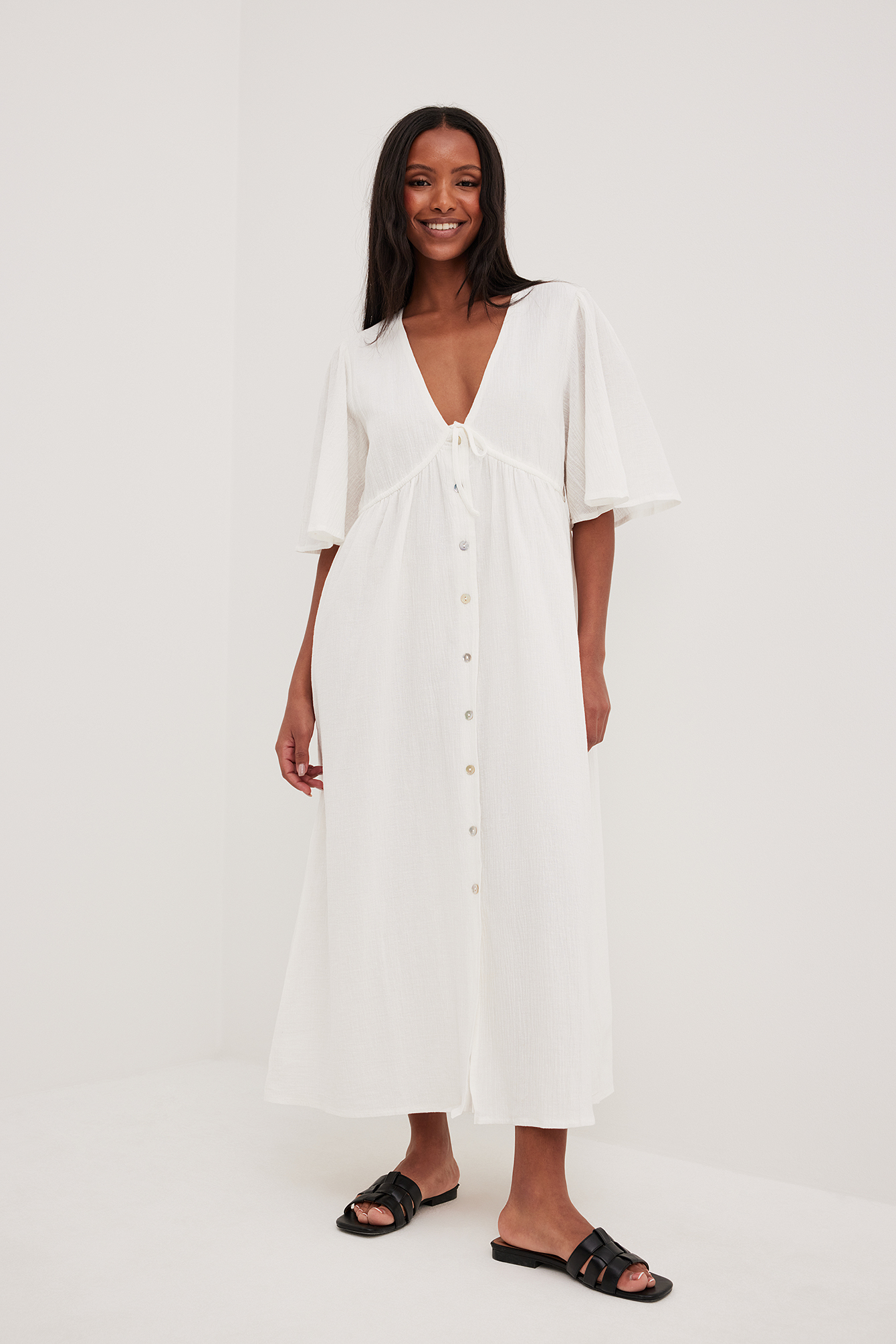 Witte discount maxi jurk