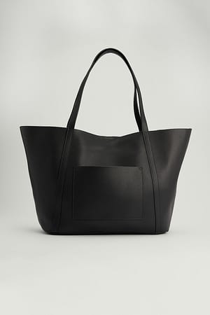Soft Leather Shopper Black | NA-KD