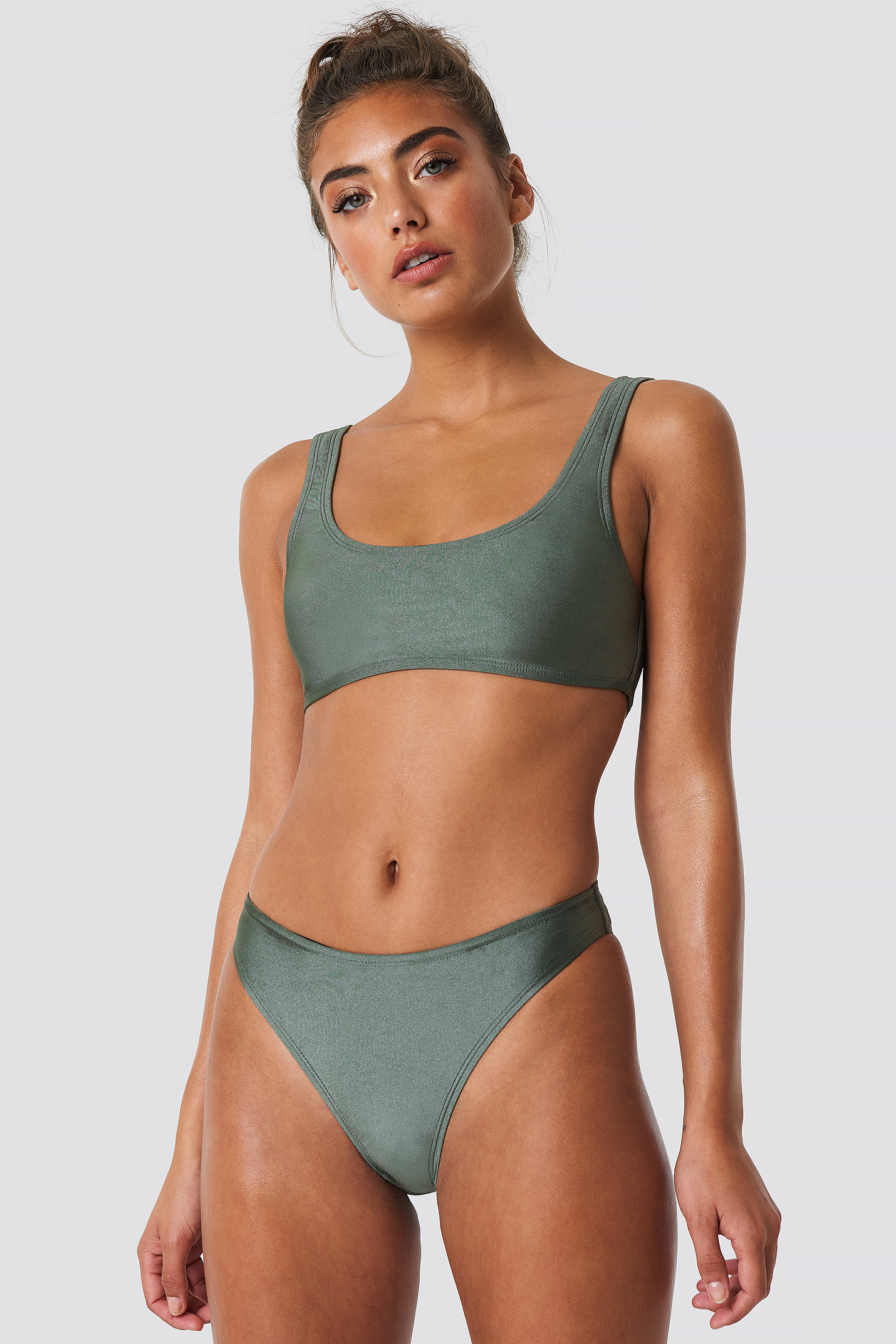 green swimsuit bikini