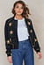 Star Embroidered Bomber Jacket