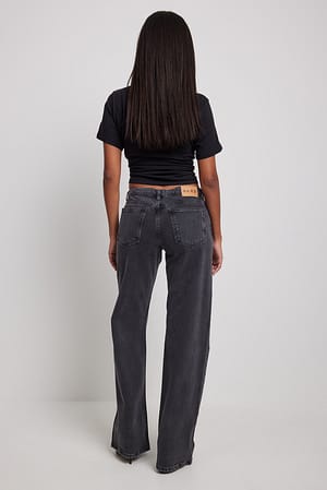 Low Waist Jeans Grey | NA-KD
