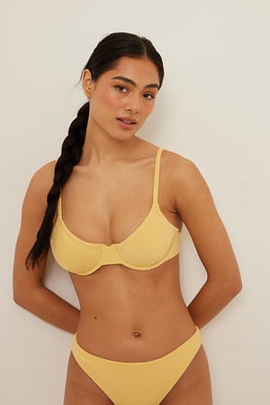 Burned Yellow Bikini-bh i terrytyg