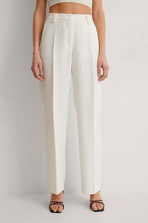 Twill Suit Pants White | NA-KD