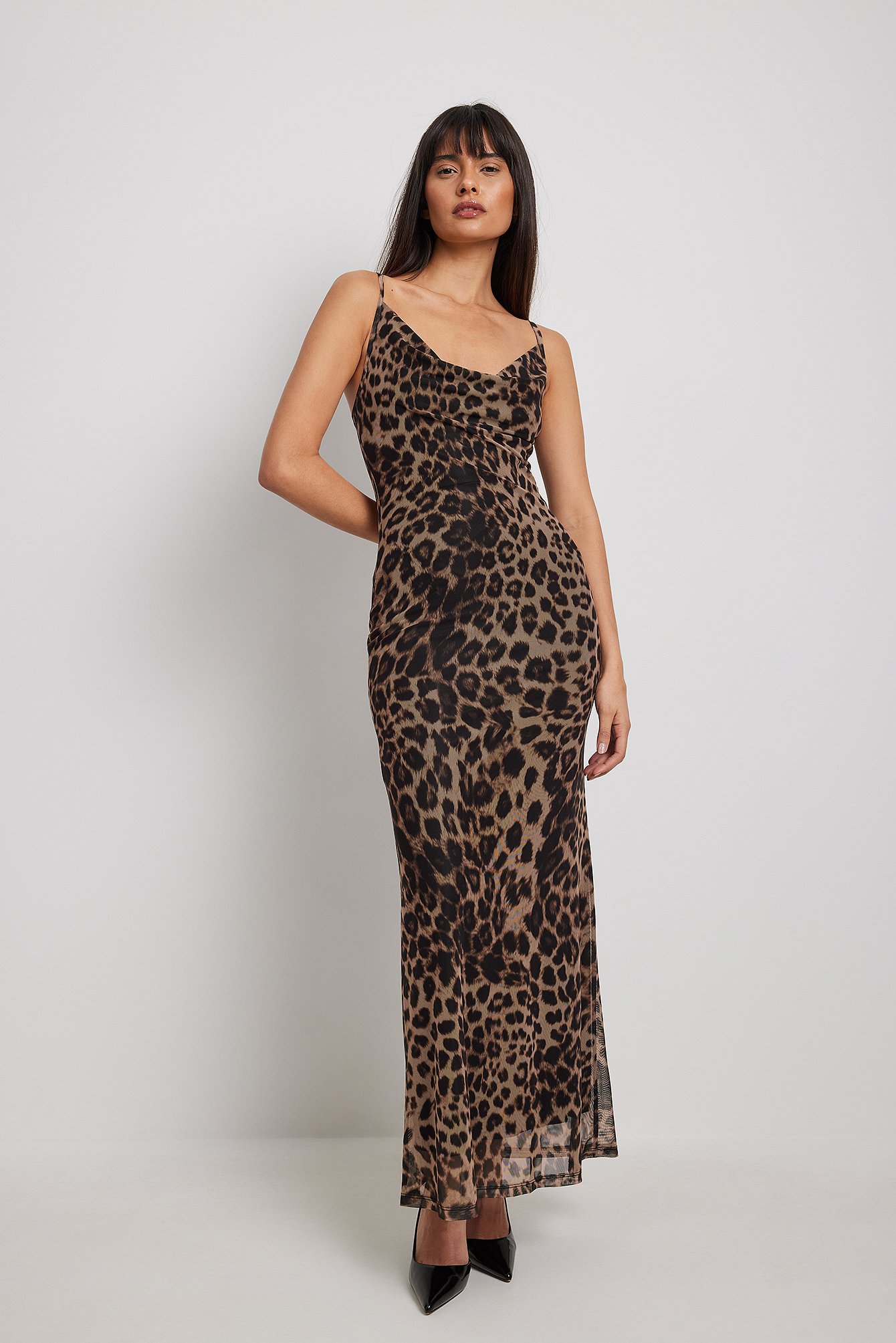 Luipaard outlet maxi jurk