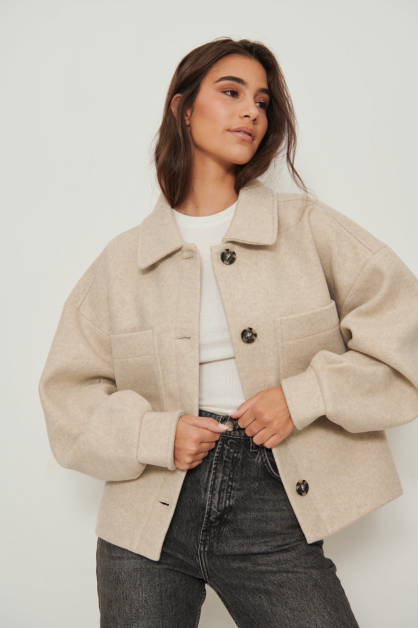 Women's Faux Wool Coat Blouse Thin Coats Trench Long Jacket Ladies Slim  Long Belt Beige XL - Walmart.com