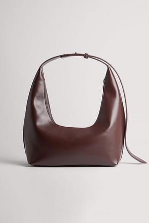 Burgundy Oblong Shoulder Bag