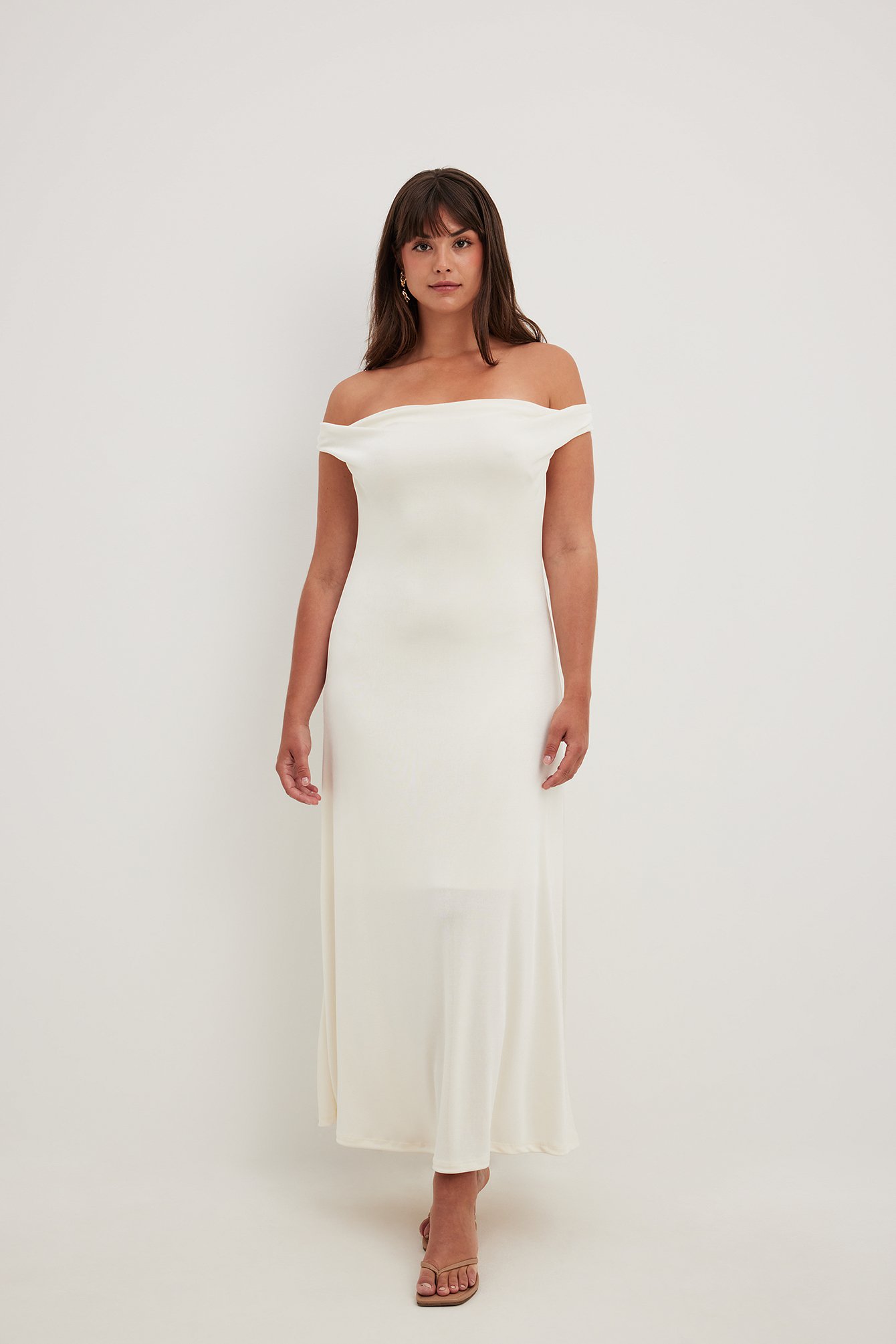 Structured Maxi Dress Offwhite | NA-KD
