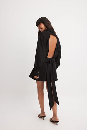 Black Shirt mini-jurk