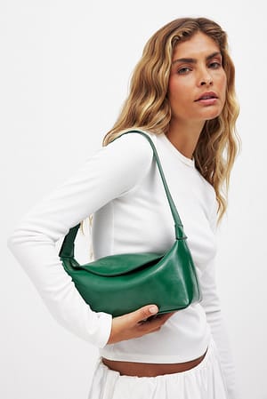 Jade Overlapping Closure Handbag