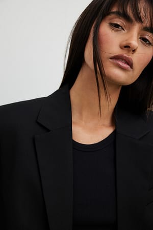 Oversized-fit Tailored Blazer Black | NA-KD