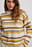 Oversized strikket genser med striper