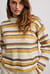 Oversized strikket genser med striper