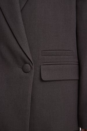 Oversized Padded Blazer Jacket Grey | NA-KD