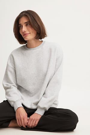Light Grey Melange Oversize sweatshirt