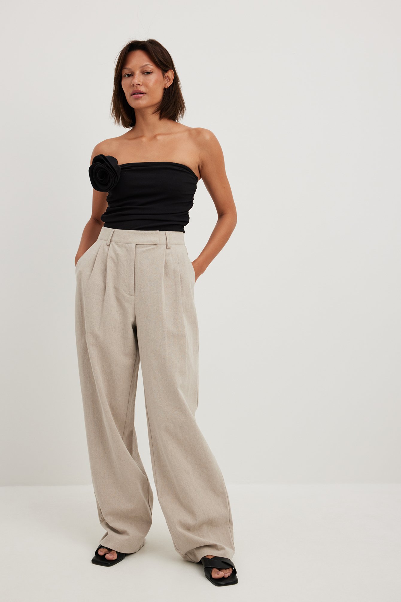 Pieces BARRY HIGH WAISTED TROUSERS  New In from Ruby Room UK