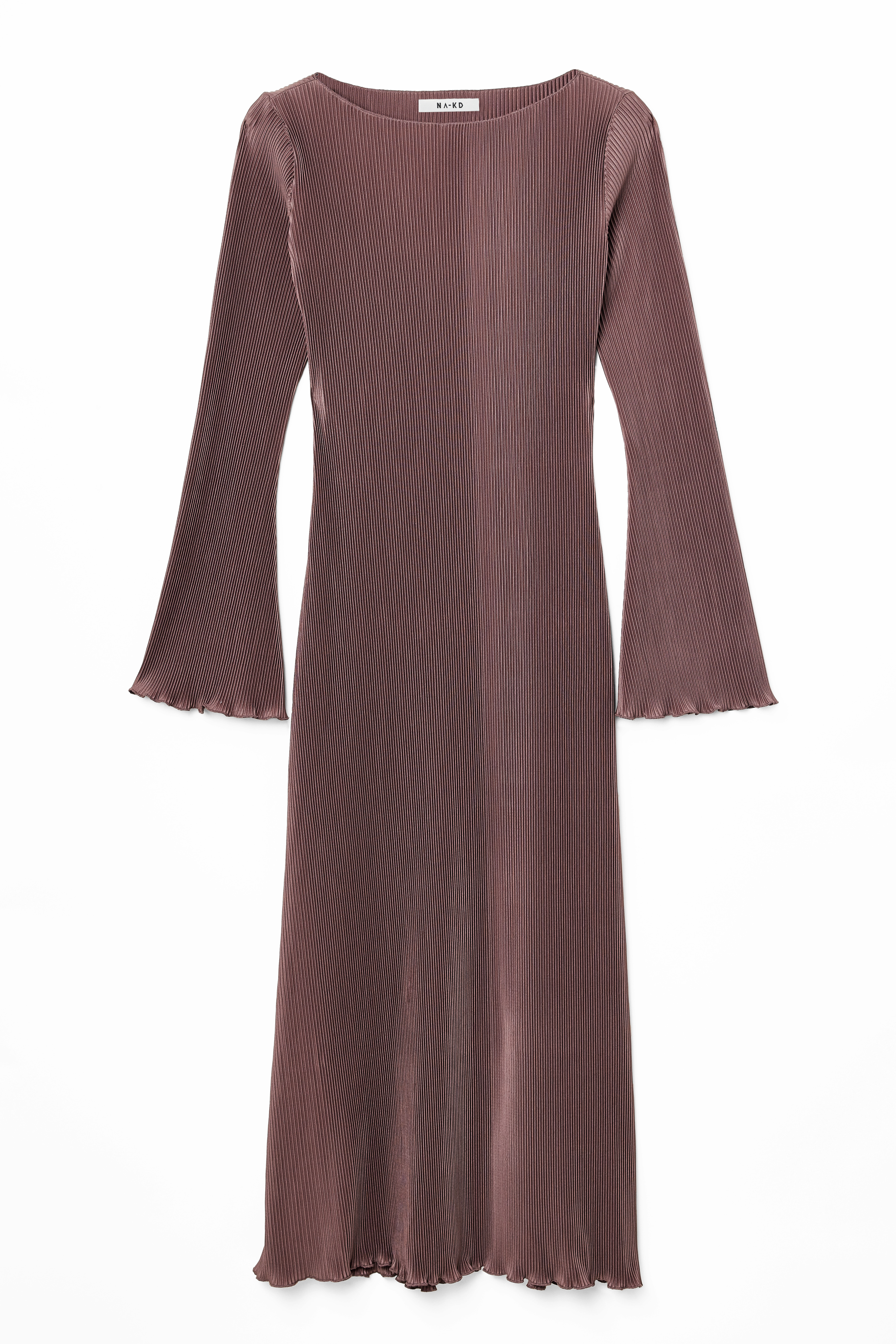 Pleated Midi Dress Brown | NA-KD