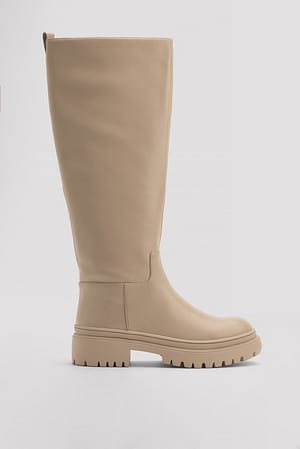Taupe Beige Profile ankelboots
