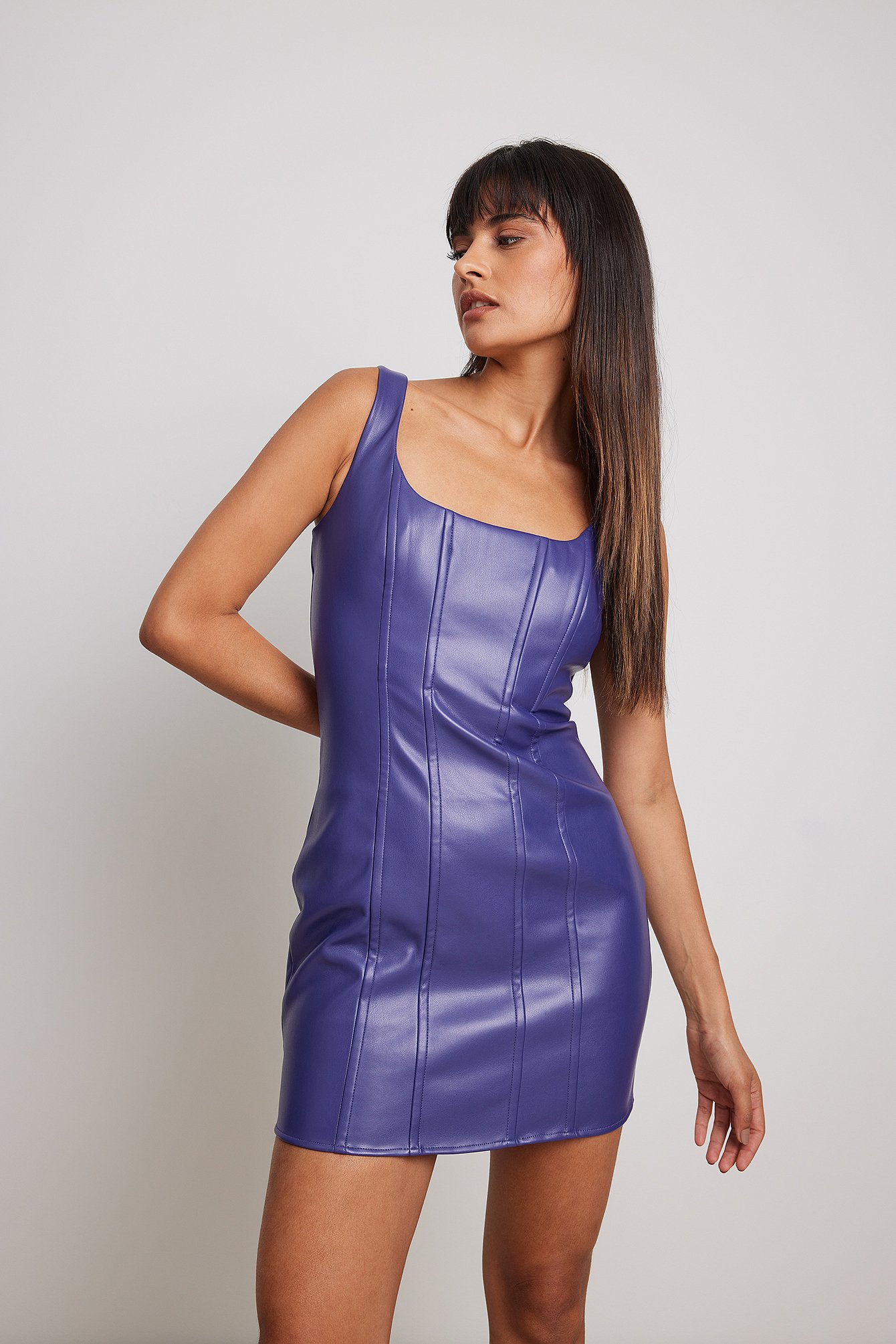 SHEIN SXY Zip Back PU Leather Bodycon Dress ⋆ Women's Store