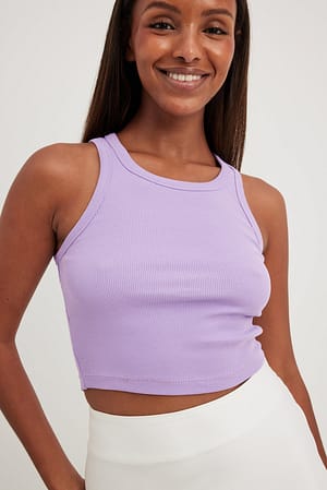 TOP CROPPED TRENDY LILAS