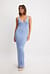 Ribbed Knitted Deep Back Dress