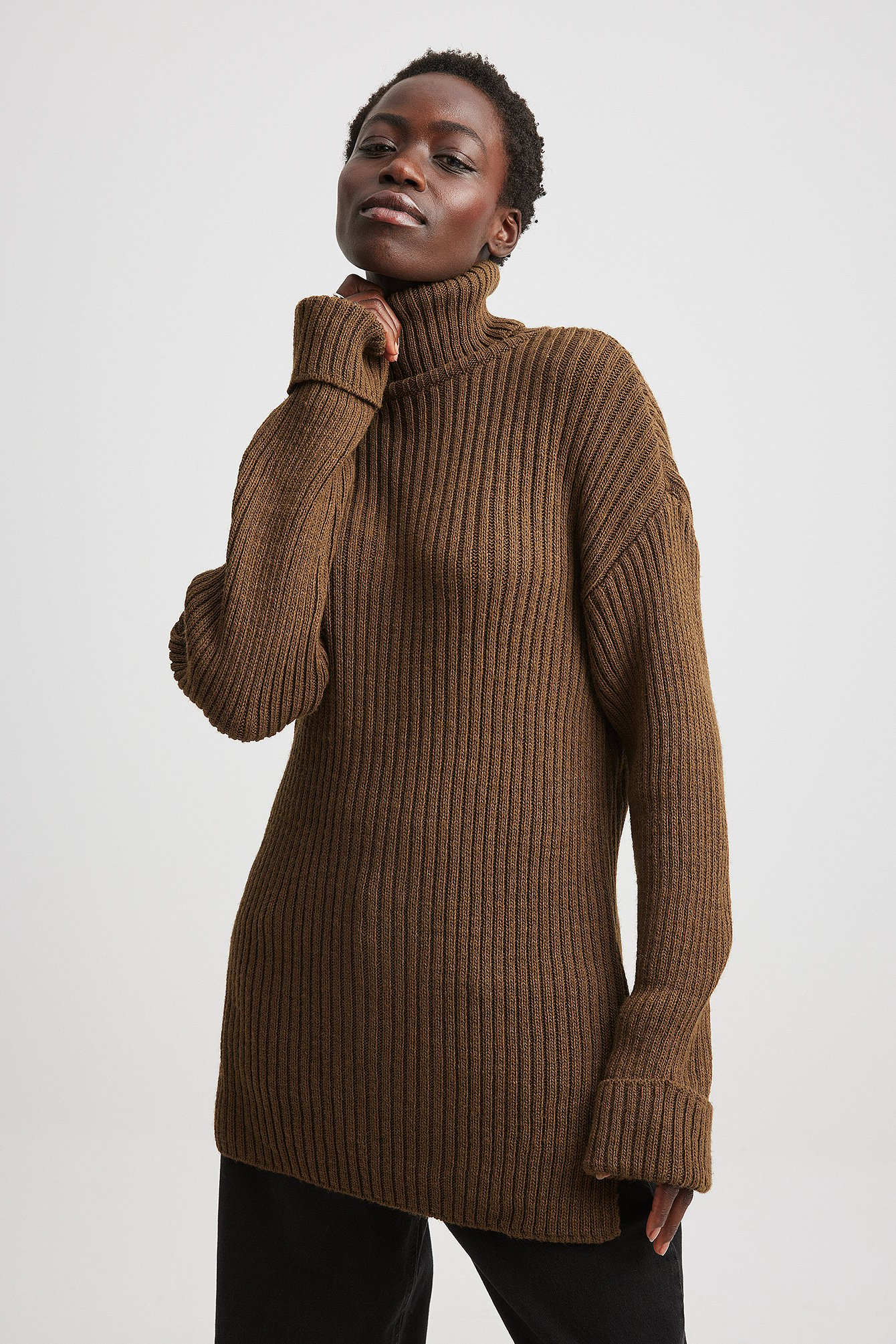 OURLEGACY】Large Turtleneck Teddy Brown - トップス