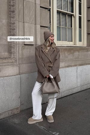Taupe Classic Belted Short Coat