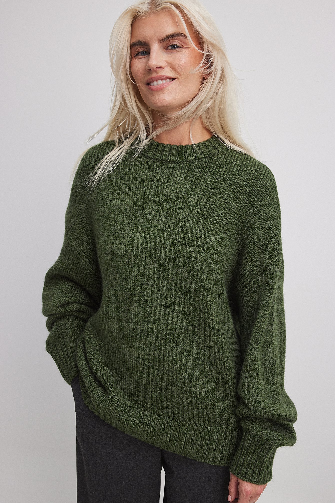 Dark green outlet oversized sweater