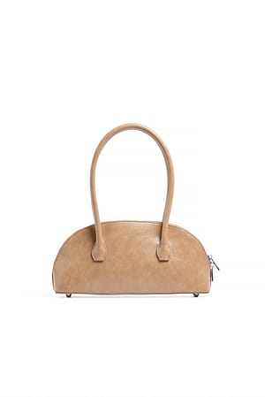 Brown Rounded Bowling Bag