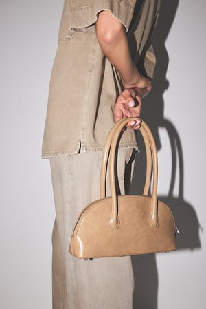 Brown Rounded Bowling Bag