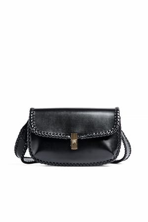 Black Seam Detail Crossbody Bag