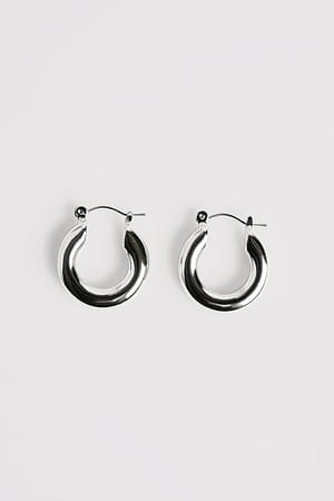Silver Silver Plated Small Hoop Earrings