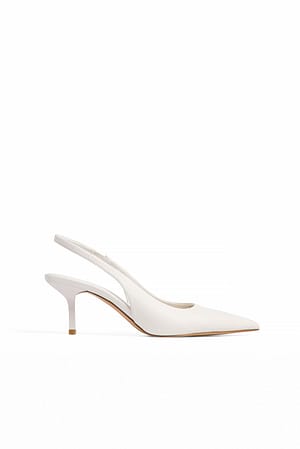 White Slingback-Pumps