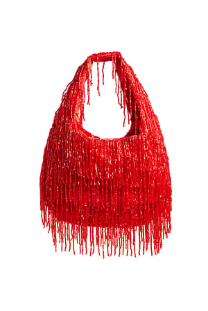 Red Liten väska med pärlor