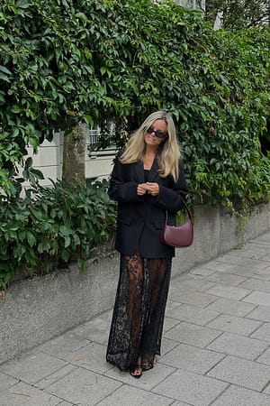 Black Lace Maxi Skirt