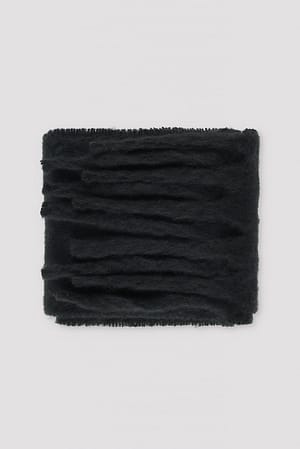 Black Flätad mjuk scarf