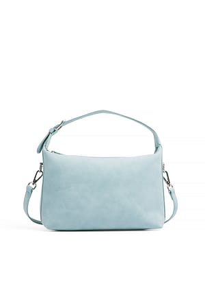 Pale Blue Bolso suave con detalle de hebilla