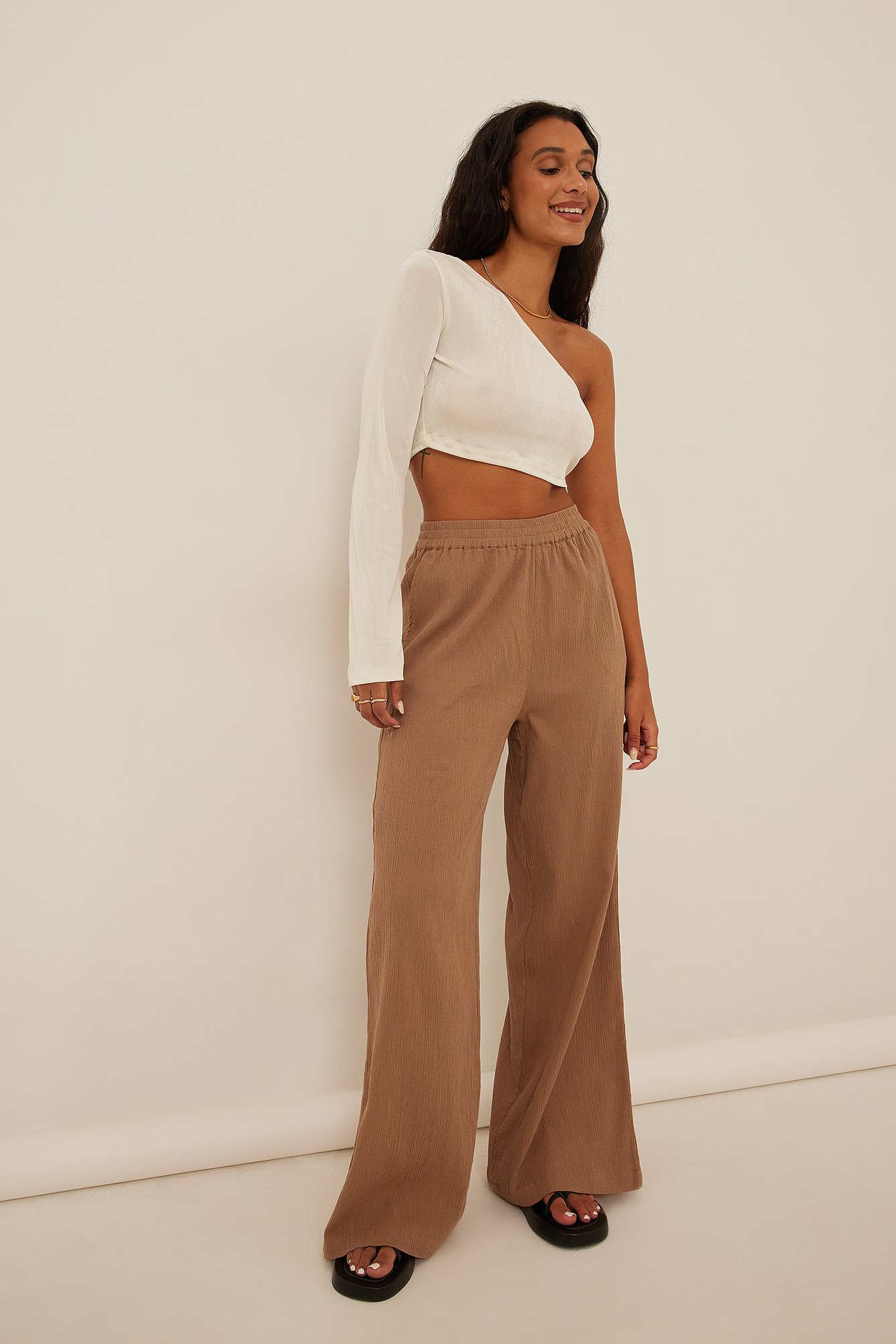 Drew Wide Leg Trouser Pants in Brown • Shop American Threads Women's Trendy  Online Boutique – americanthreads