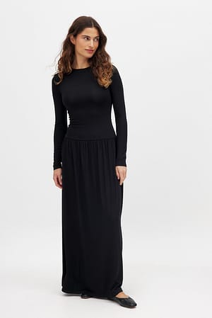 Black Vestido maxi Soft Line