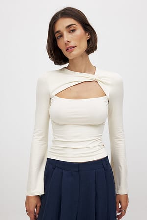 Offwhite Soft Line gedraaide top