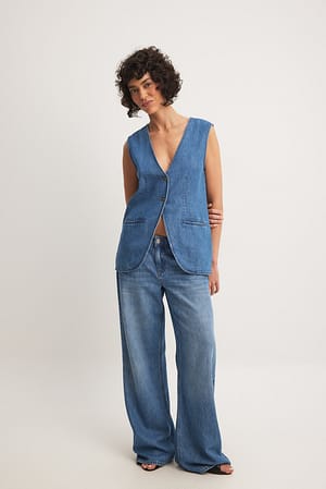 Mid Blue Soft Loose Denim