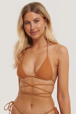 Rust Salomé Esther Wrap Around Triangle Bikini Top