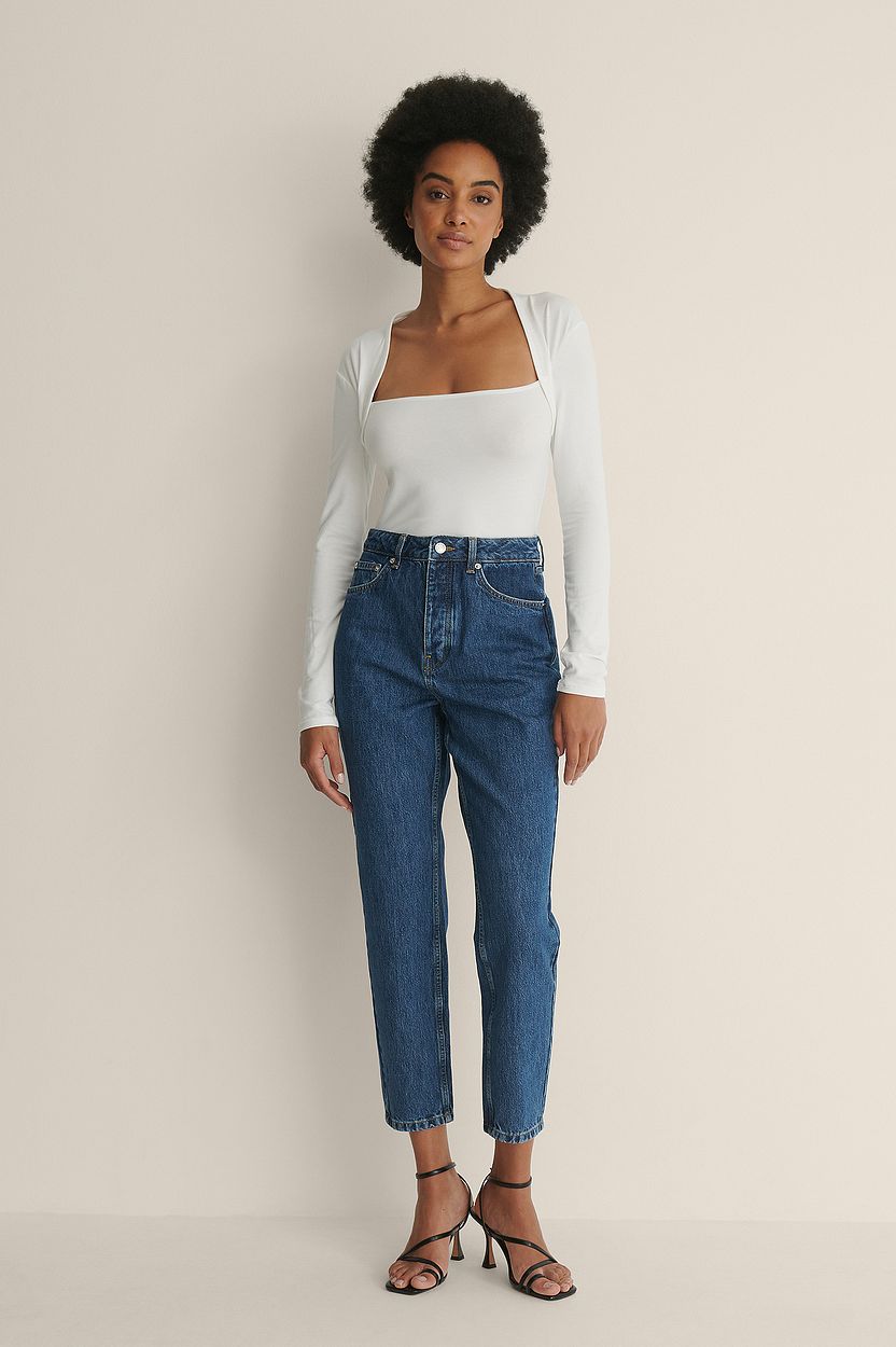 Rigid Mom Jeans Blue | NA-KD