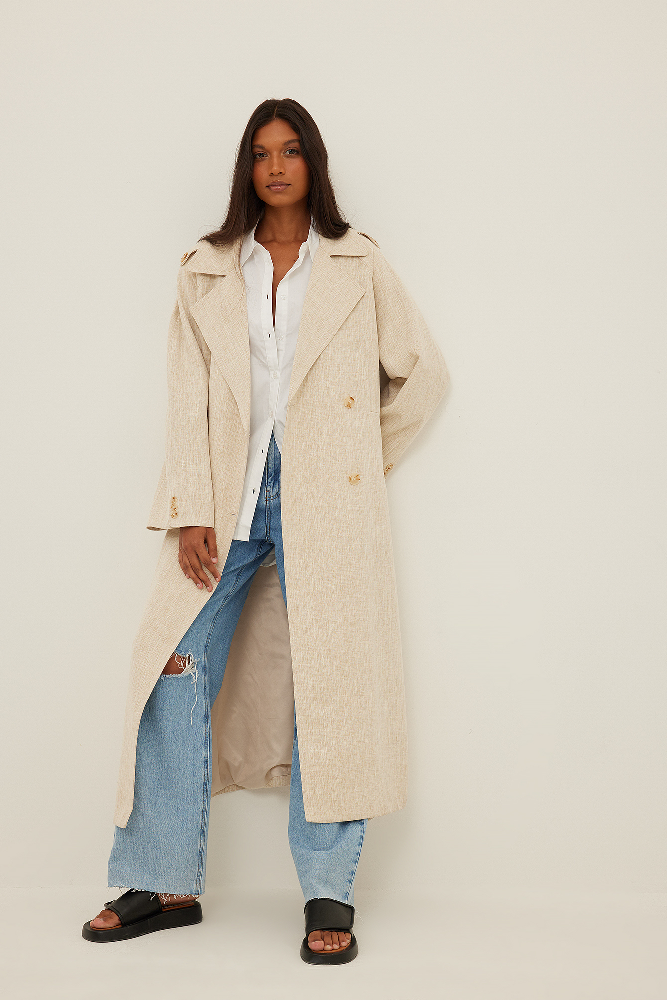 structured trench coat