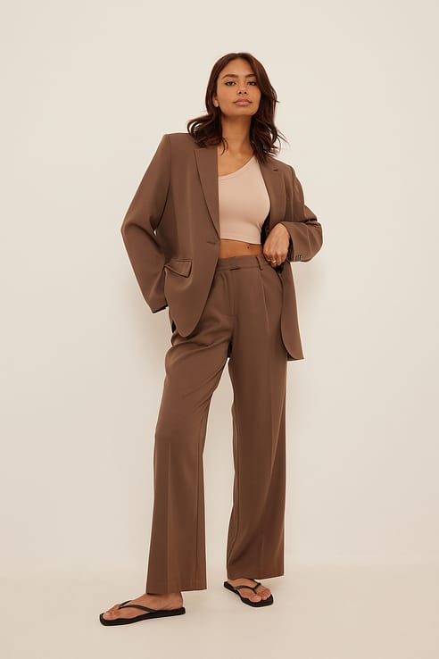 Tailored Suit Pants Brown | NA-KD