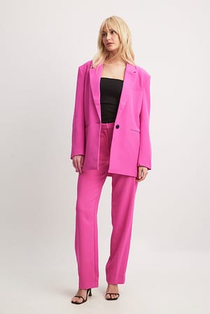 Hot Pink Resirkulert dressbukse med rette bein