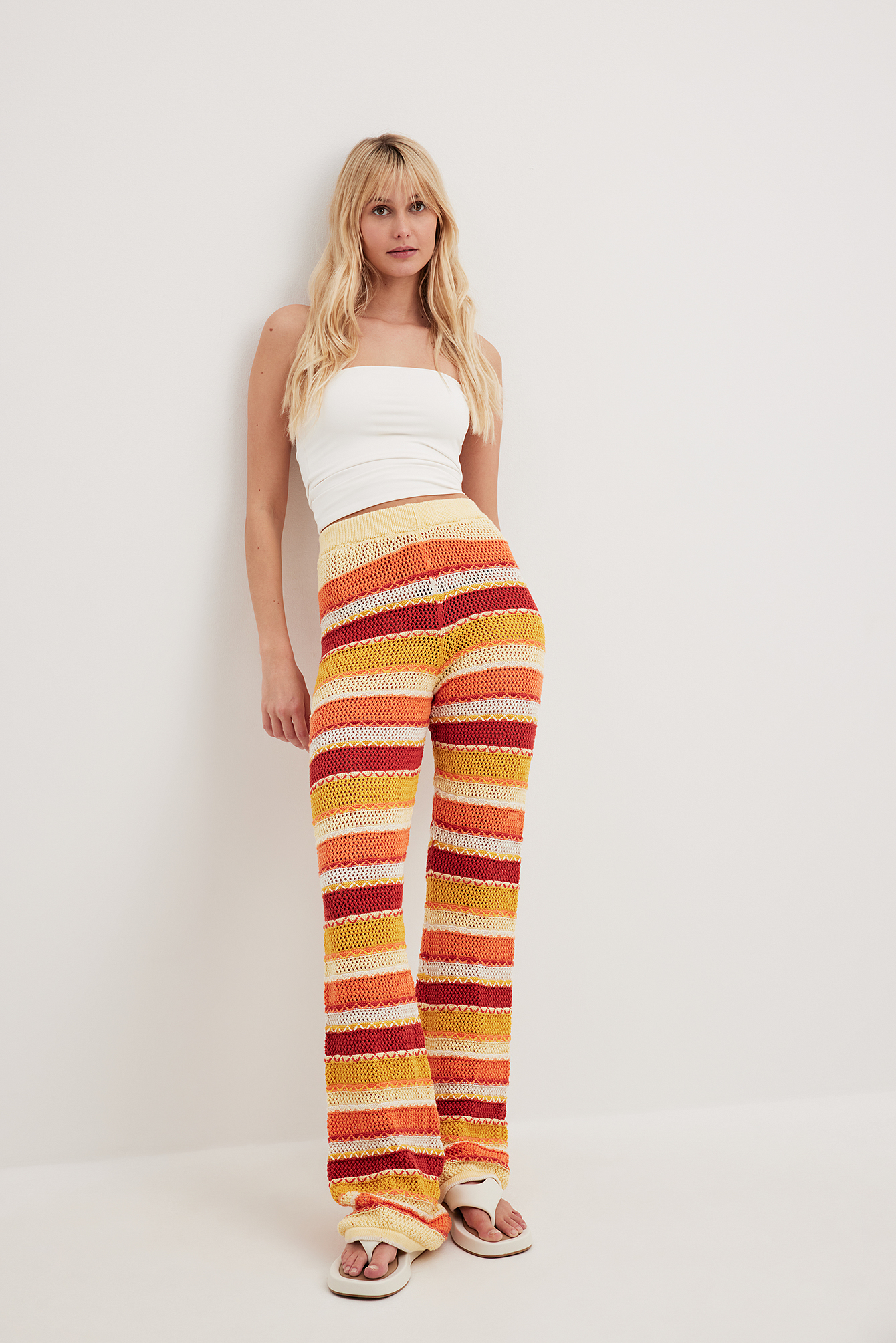 Stripe Knitted Trousers Stripe | NA-KD